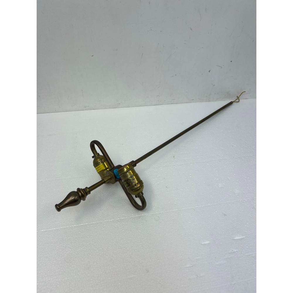 Vintage Brass Double Socket Lamp Cluster 1995 Chapman Double Post Finial Column